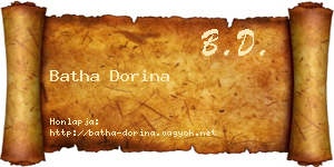 Batha Dorina névjegykártya